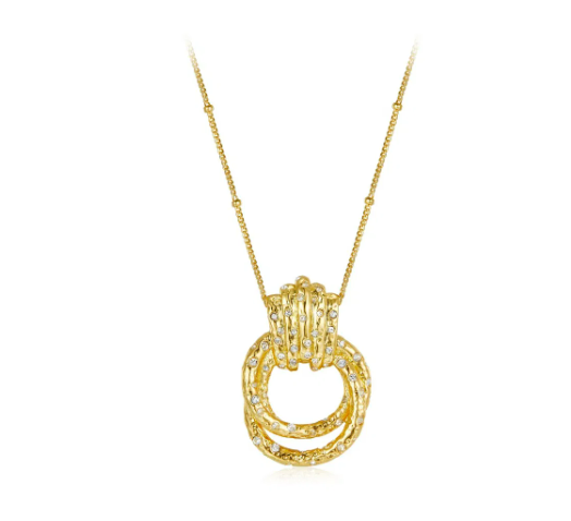 Cubic zirconia necklaceLinked together, condensing the world's true feelings