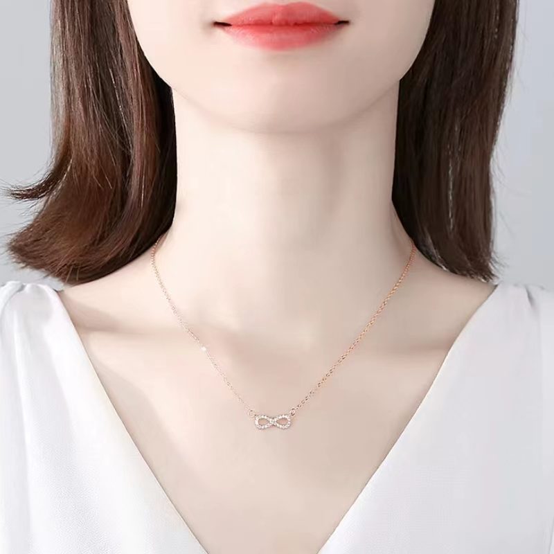 Heart to heart matching necklace, so that the current dazzling, become eternal
